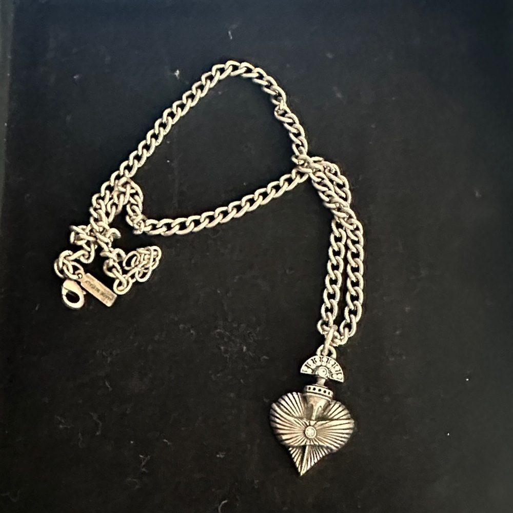 The Kooples Silver Heart Charm Necklace